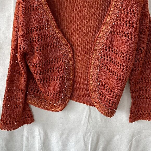 Valenti crochet knit cardigan woman’s medium - Picture 3 of 7